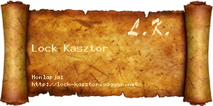 Lock Kasztor névjegykártya